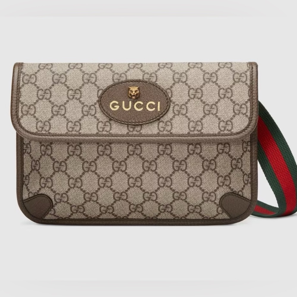 Gucci Neo Vintage Flap Belt Bag GG Coated Canvas